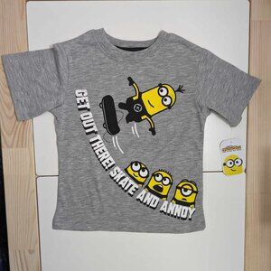 4T Minions skateboard graphic tee - PLAY for factory defect, otherwise NWT